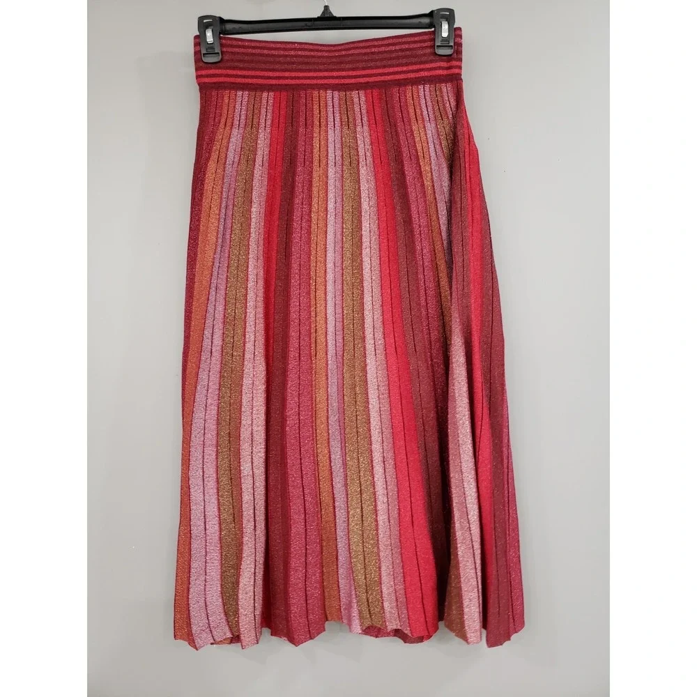 NEVER WORN Kate Spade Metallic Stripe Knit Skirt SIZE MEDIUM
